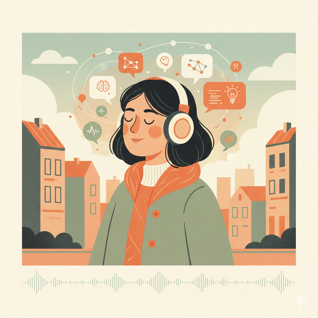 Cover illustration for AI Podcasts Worth Following — a curated selection of standout shows