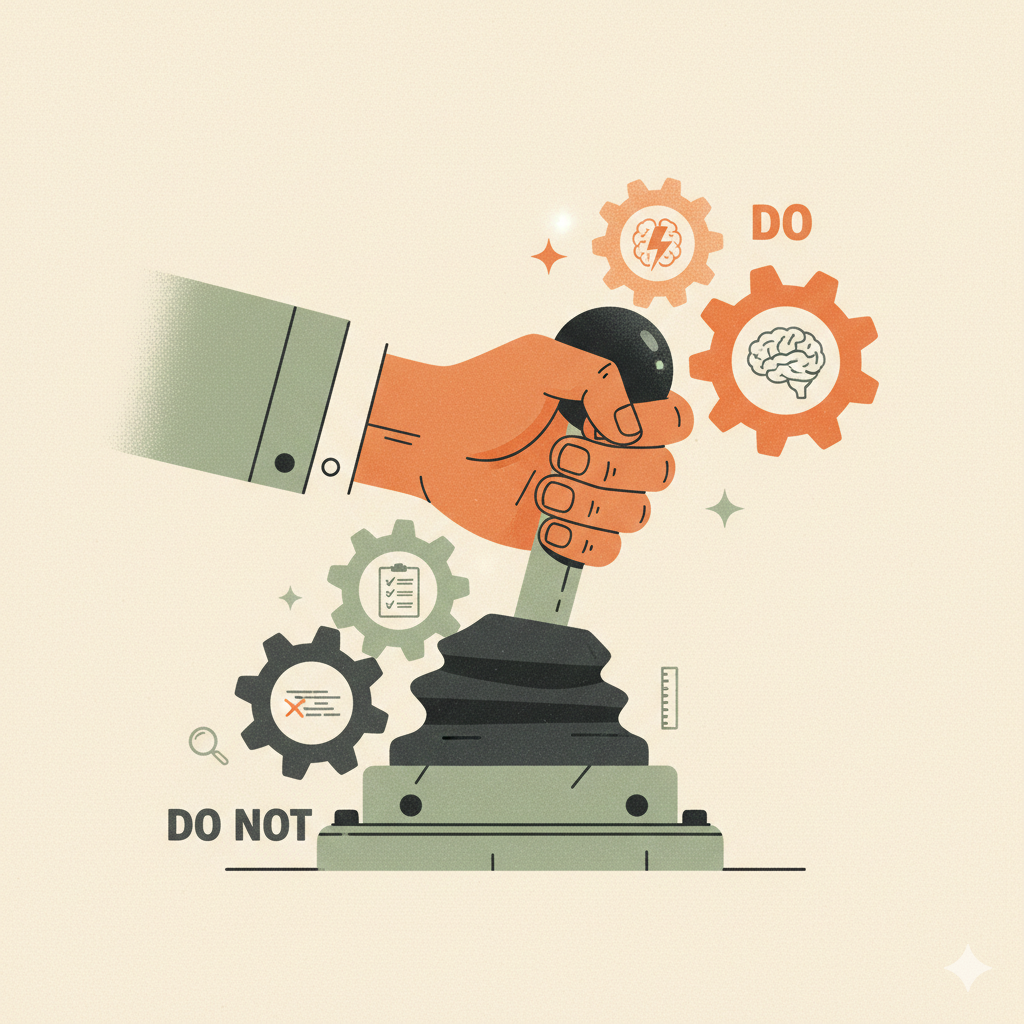 Cover illustration for Shifting Gears — the transition to AI-first engineering practice