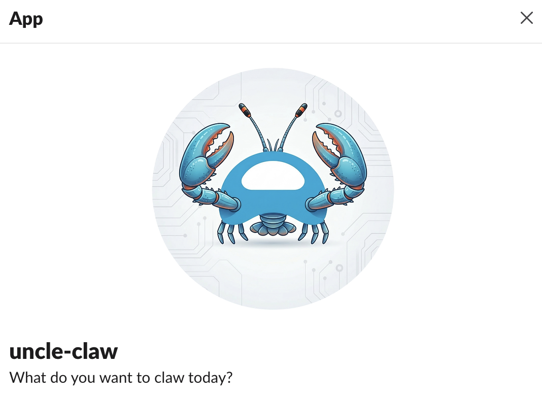 UncleClaw mascot: a blue crab with large claws and the tagline What do you want to claw today?